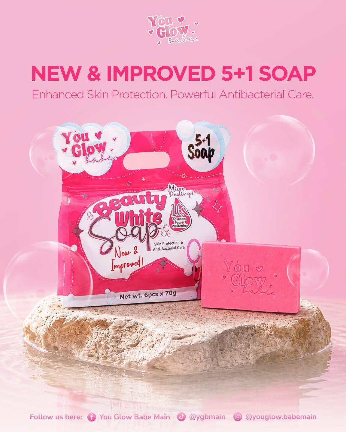 You glow babe -Beauty White soap / Sea Buckhorn with Snail Extract (5x 70g)
