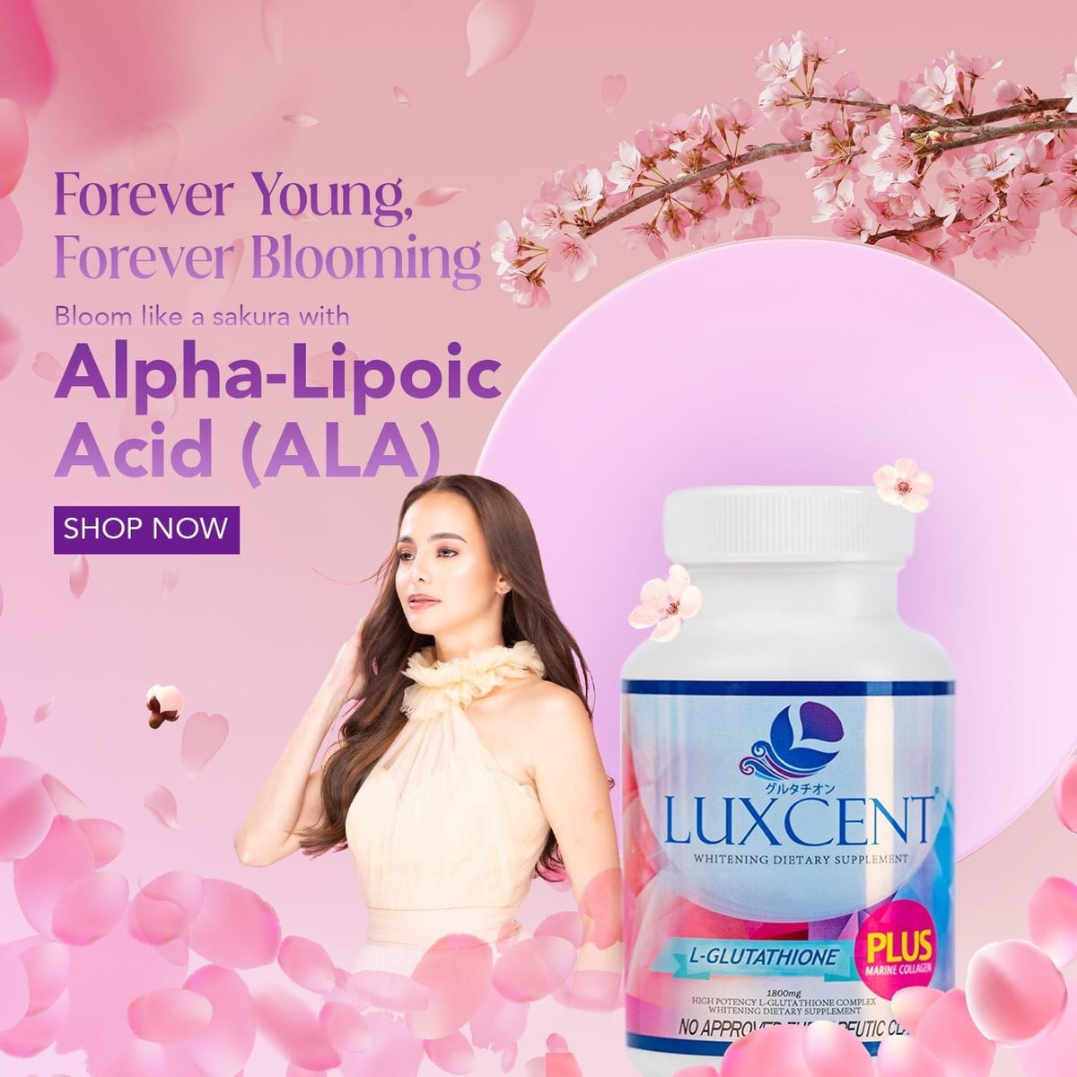 Luxcent Luminous Caps L- Glutathione + Marine collagen 60 capsul