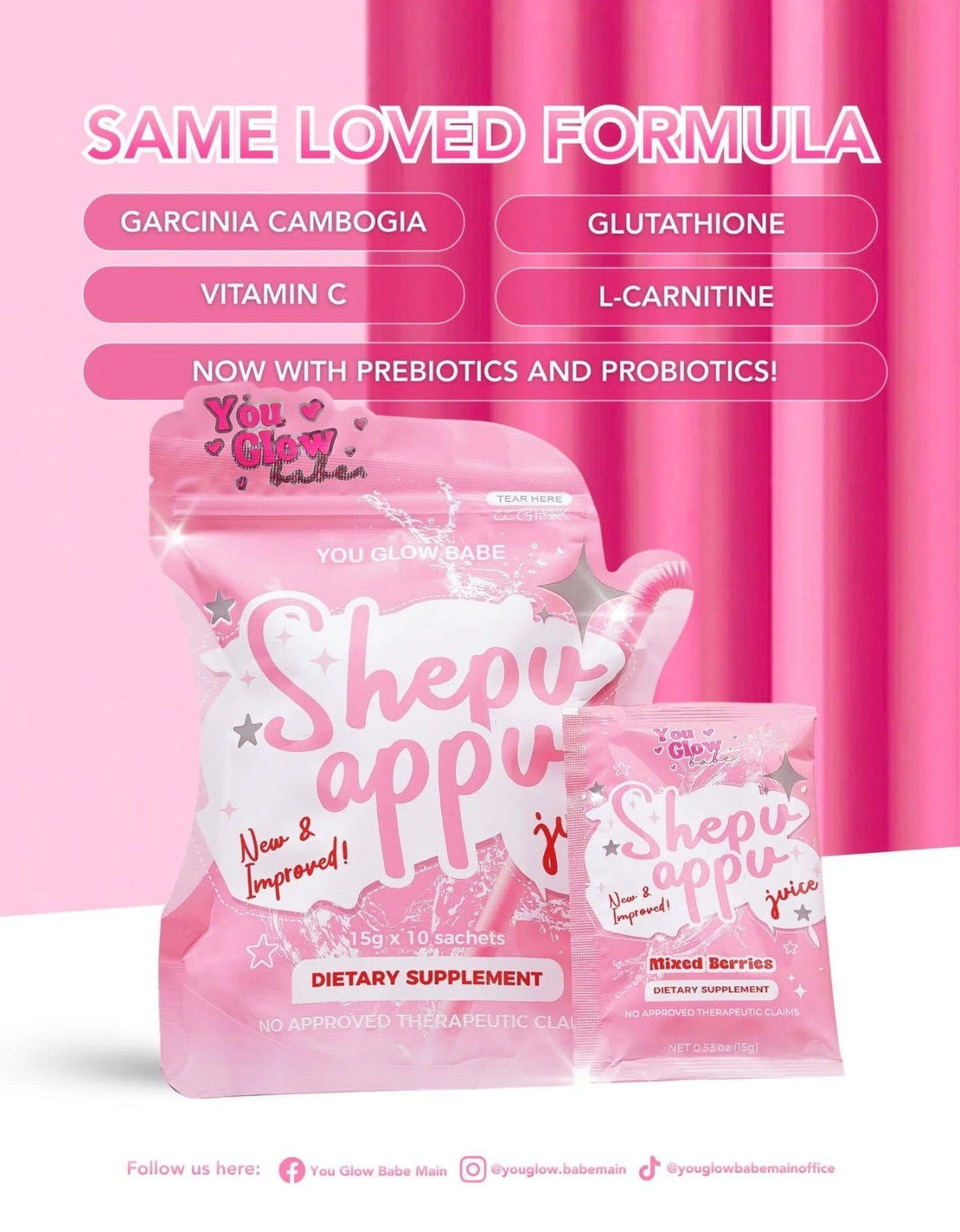 You Glow Babe-SHEPPU APPU NEW & IMPOVED JUICE 150g (NEW FORMULA WITH prebiotic & probiotic)
