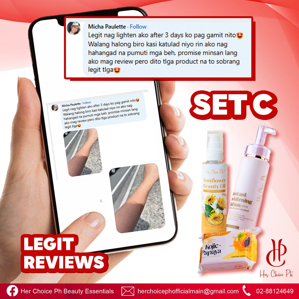 Her Choice Ph - Skin Care Trio Body whitening Set