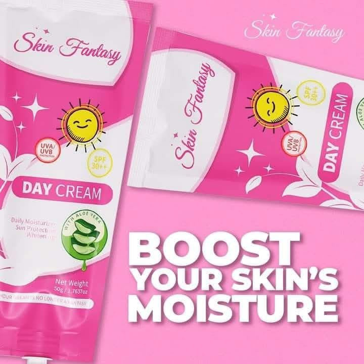 Skin Fantasy Day Cream - Daily Moisturizer & Whitening w/SPF30++ UVA/UVB with Aloe Vera -50g