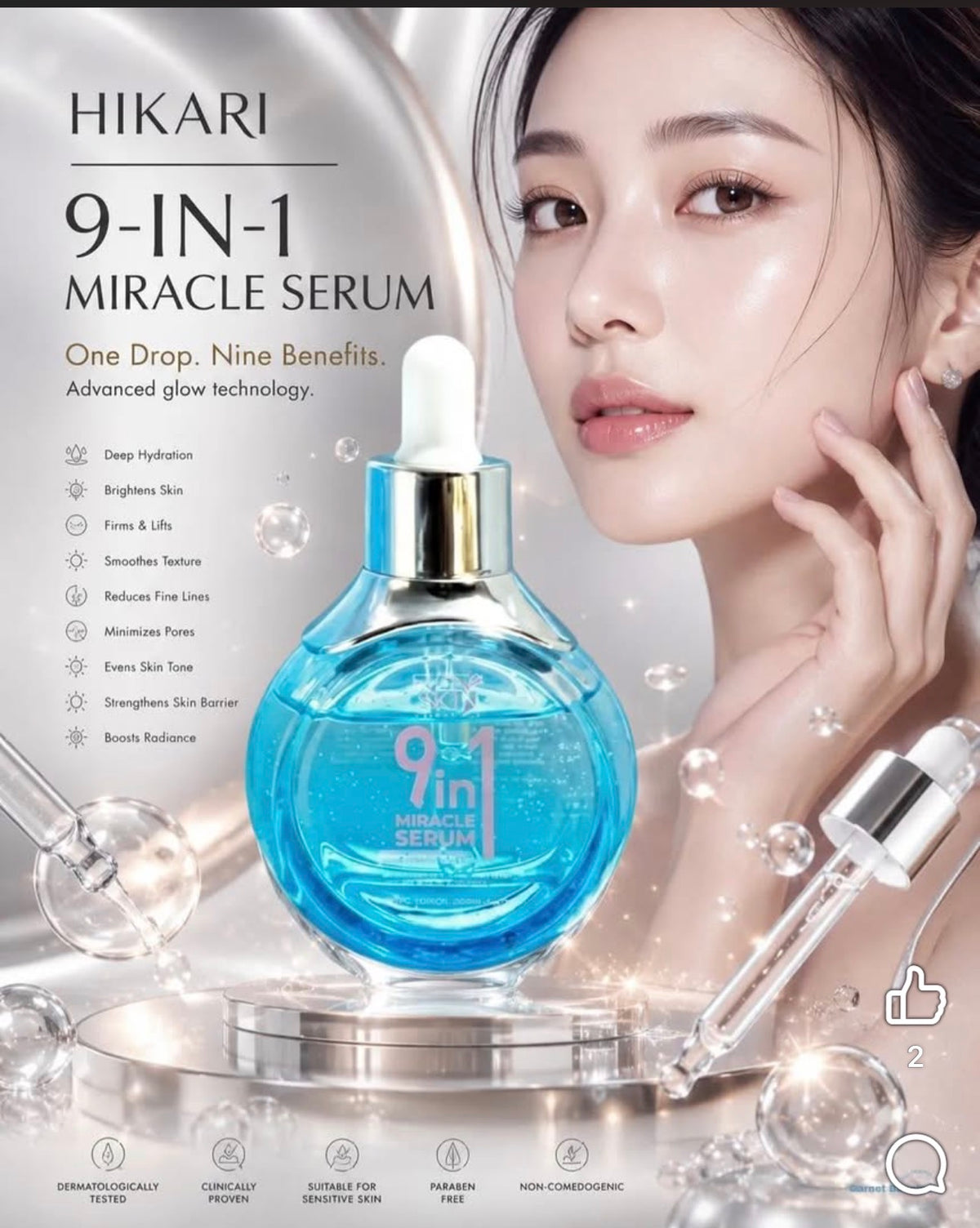 HIKARI SKIN ESSENTIALS 9in1 MIRACLE SERUM 30ML