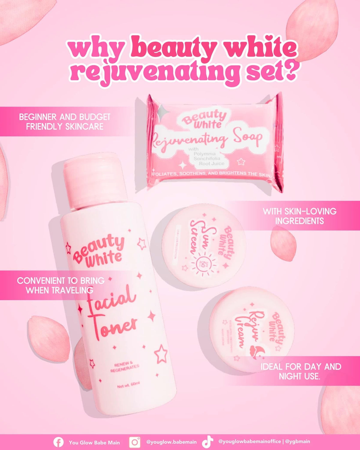 You Glow Babe - Beauty White REJUVE SET - Rejuvenating set