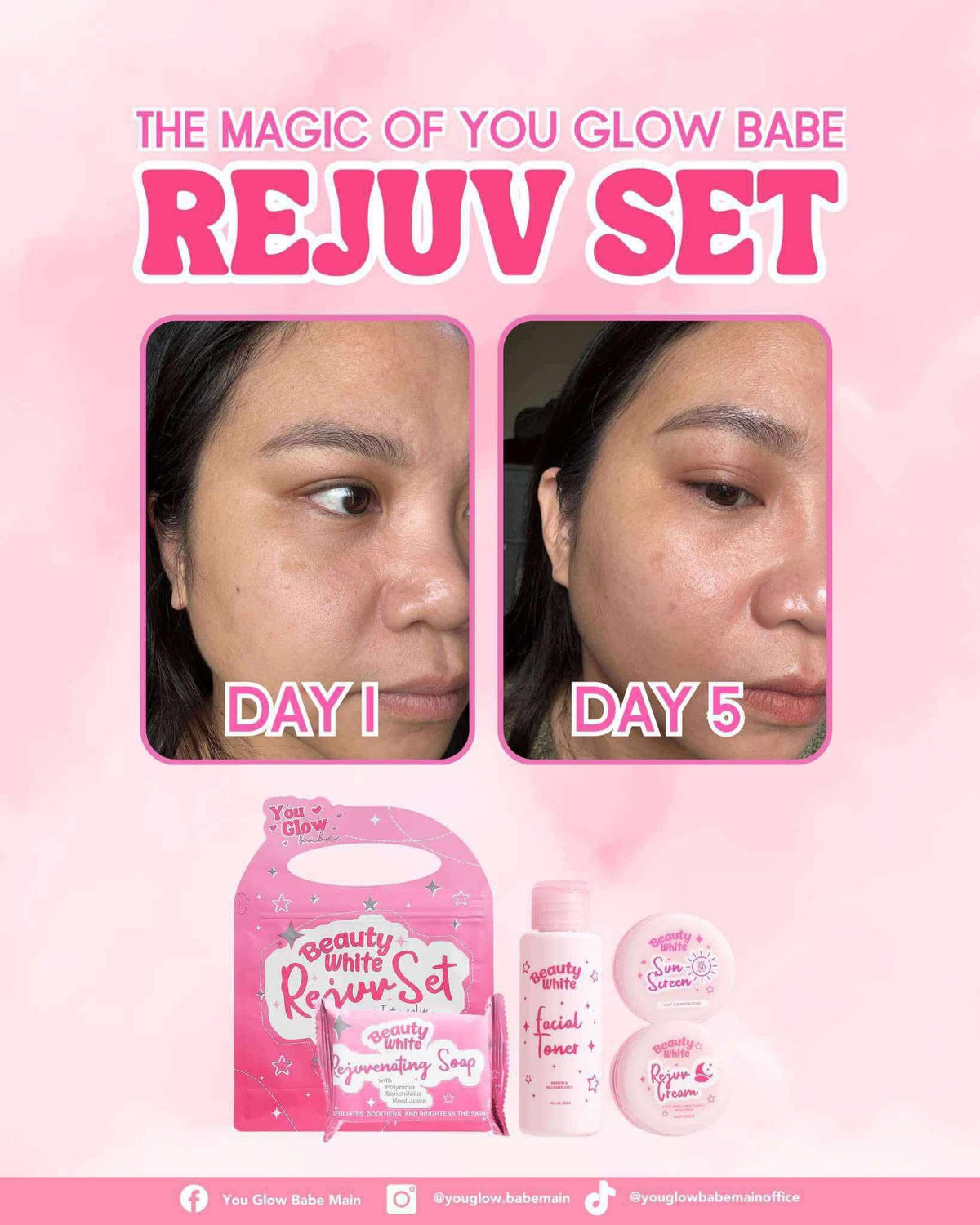 You Glow Babe - Beauty White REJUVE SET - Rejuvenating set