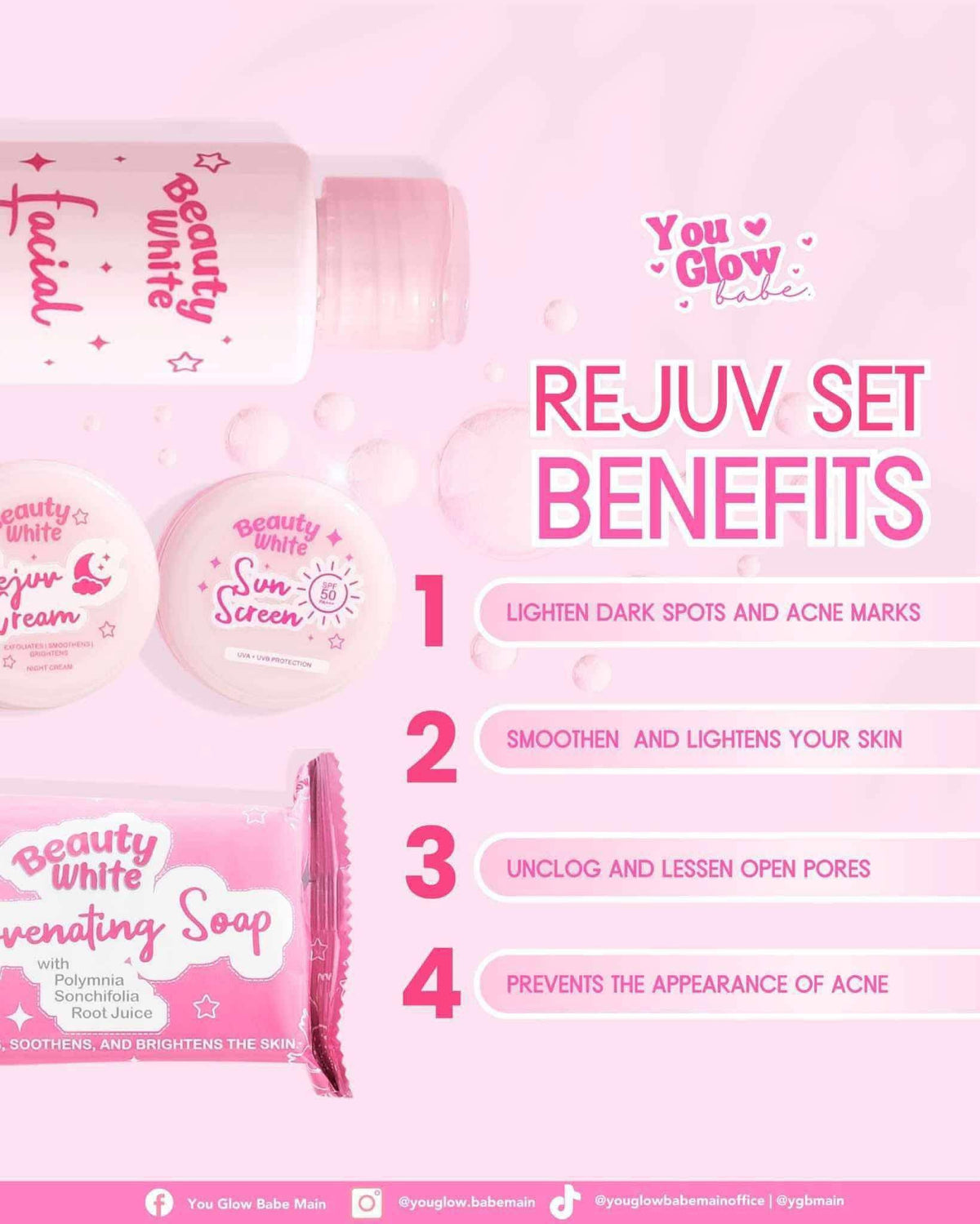 You Glow Babe - Beauty White REJUVE SET - Rejuvenating set