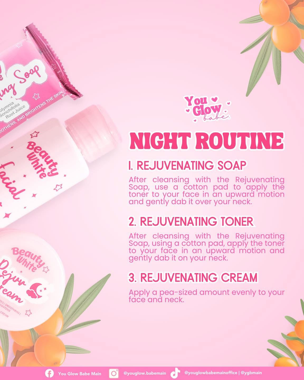 You Glow Babe - Beauty White REJUVE SET - Rejuvenating set