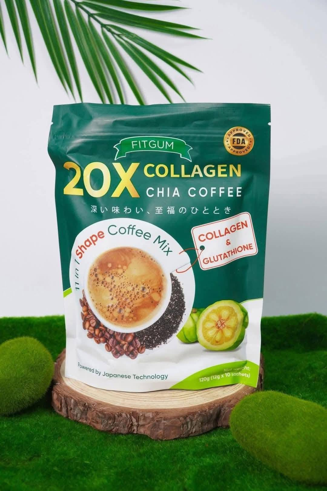 FITGUM- 20X Collagen Chia Coffee Mix 120g
