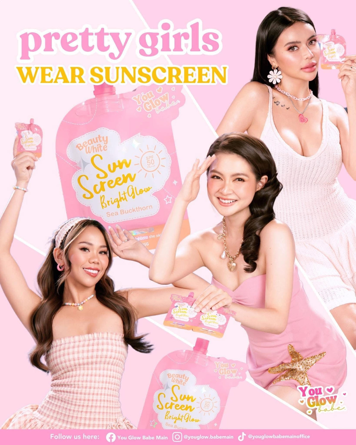 You glow babe - Beauty white sunscreen Bright Glow SPF50 - 25g